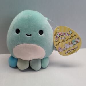 Squishmallows Zobey the Octopus 4.5" Teal Soft Plush With Original Tag